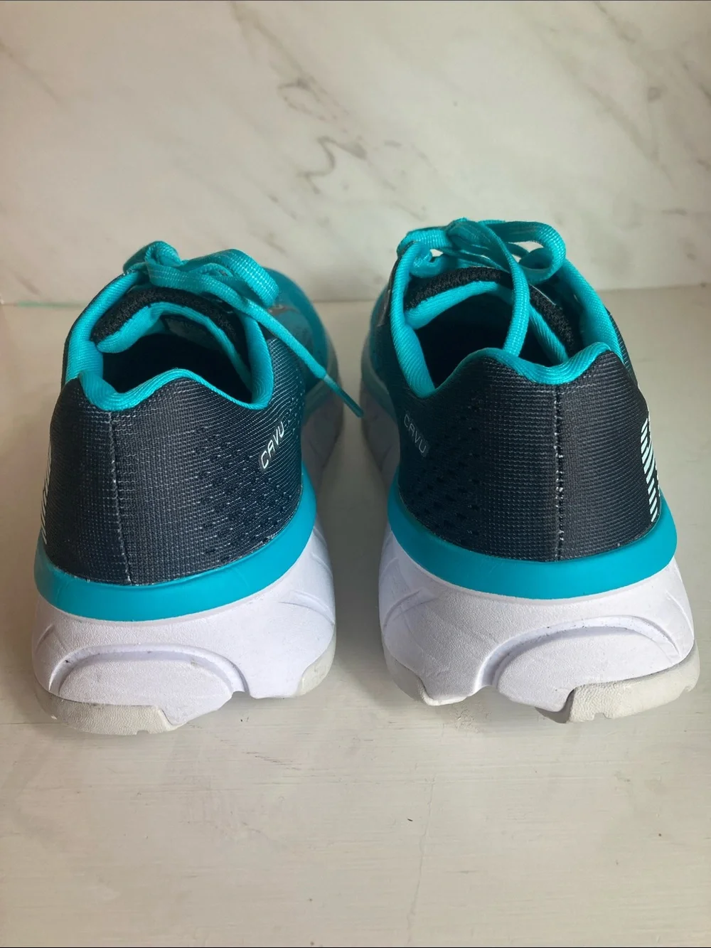 Hoka Women's Teal and Navy Athletic Running Shoes